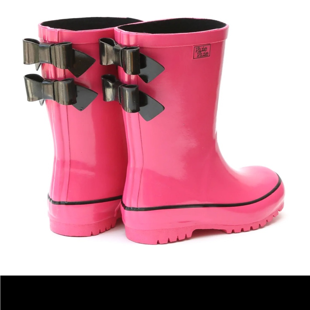 Pluie Pluie Girl Rain Boots Pink Double Bowl size 1